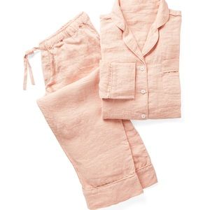 Serena & Lily Positano Linen Pajamas - Pale Pink/Blush